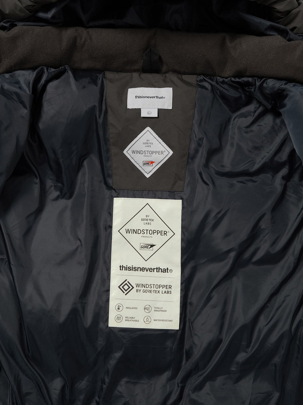 thisisneverthat - GORE-TEX WINDSTOPPER® Expedition Down Jacket Olive (Drab) product image 10 | TRAB K-Fashion Australia