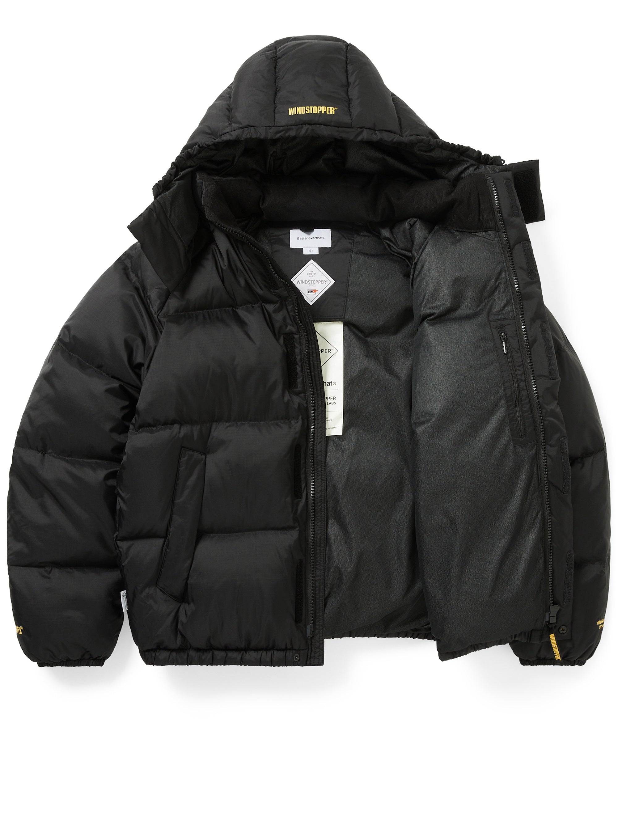 thisisneverthat - GORE-TEX WINDSTOPPER® Puffer Down Jacket (Black) product image 2 | TRAB K-Fashion Australia