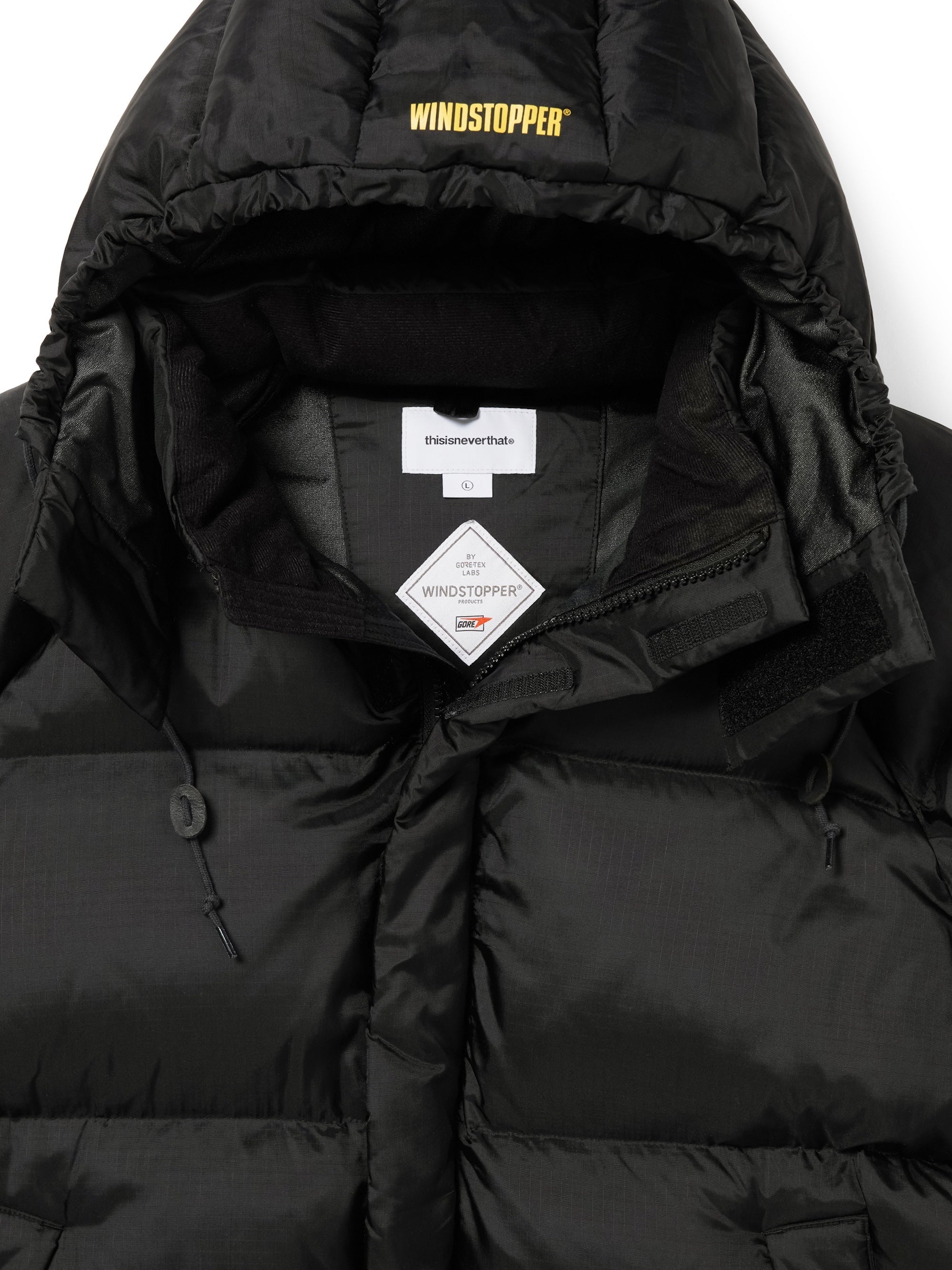 thisisneverthat - GORE-TEX WINDSTOPPER® Puffer Down Jacket (Black) product image 4 | TRAB K-Fashion Australia