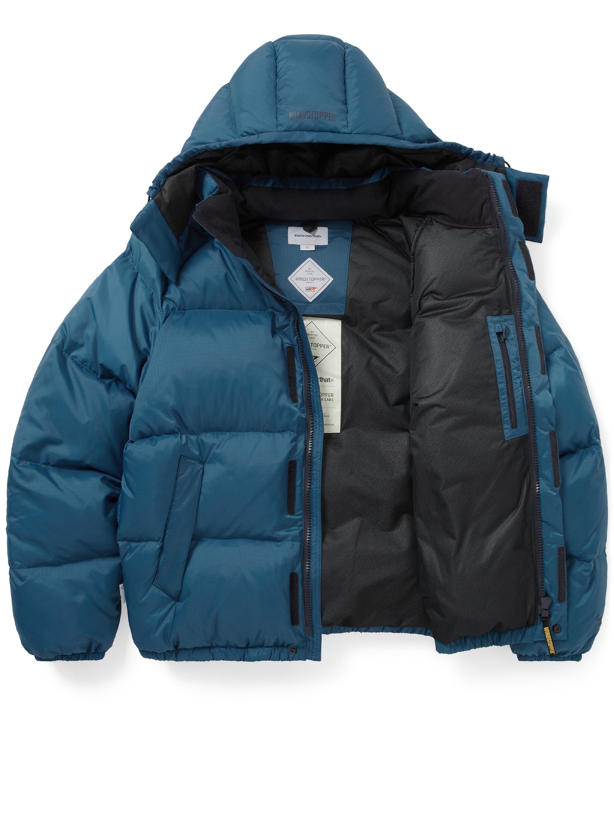 thisisneverthat - GORE-TEX WINDSTOPPER® Puffer Down Jacket (Blue) product image 2 | TRAB K-Fashion Australia
