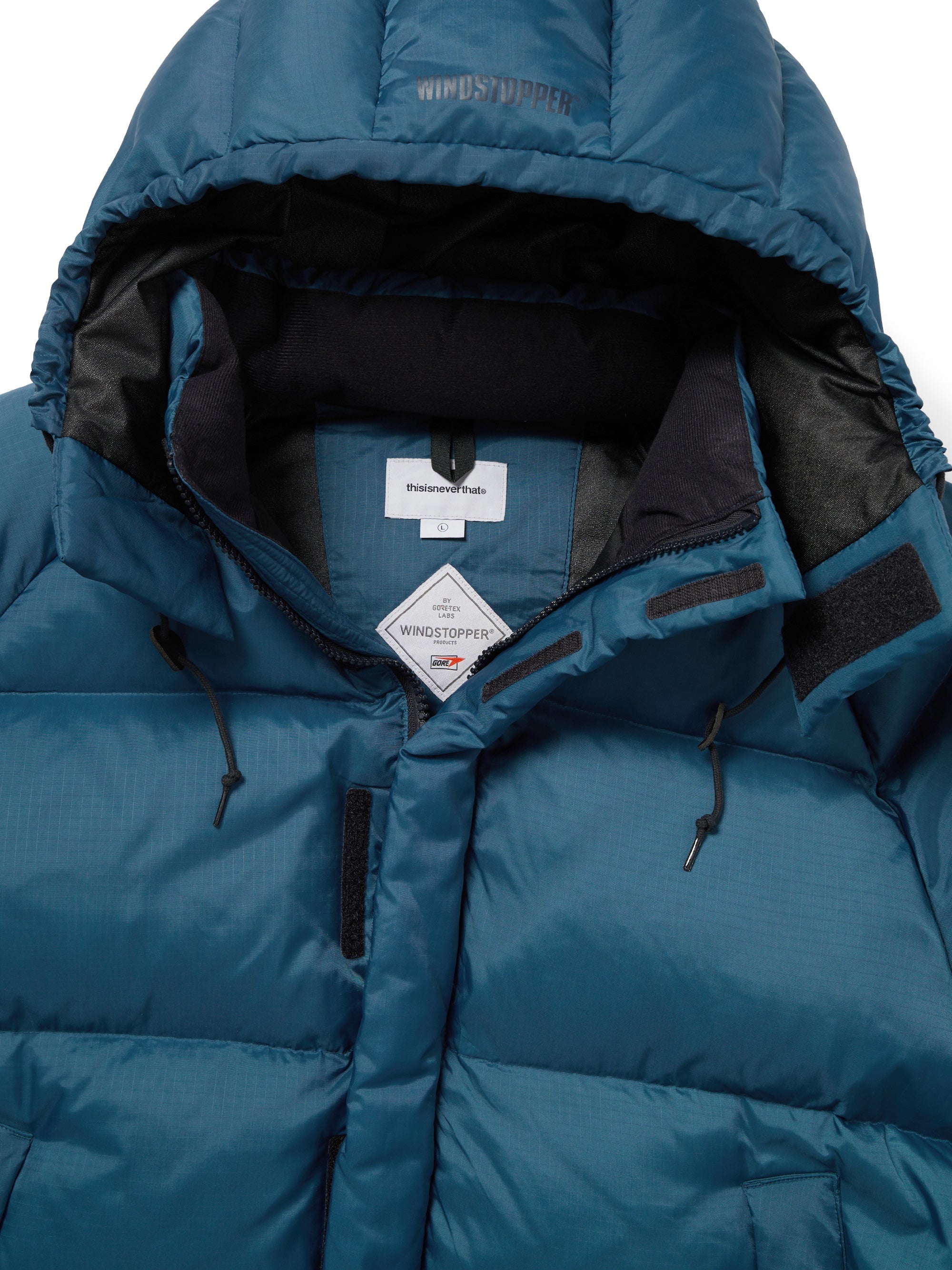 thisisneverthat - GORE-TEX WINDSTOPPER® Puffer Down Jacket (Blue) product image 4 | TRAB K-Fashion Australia