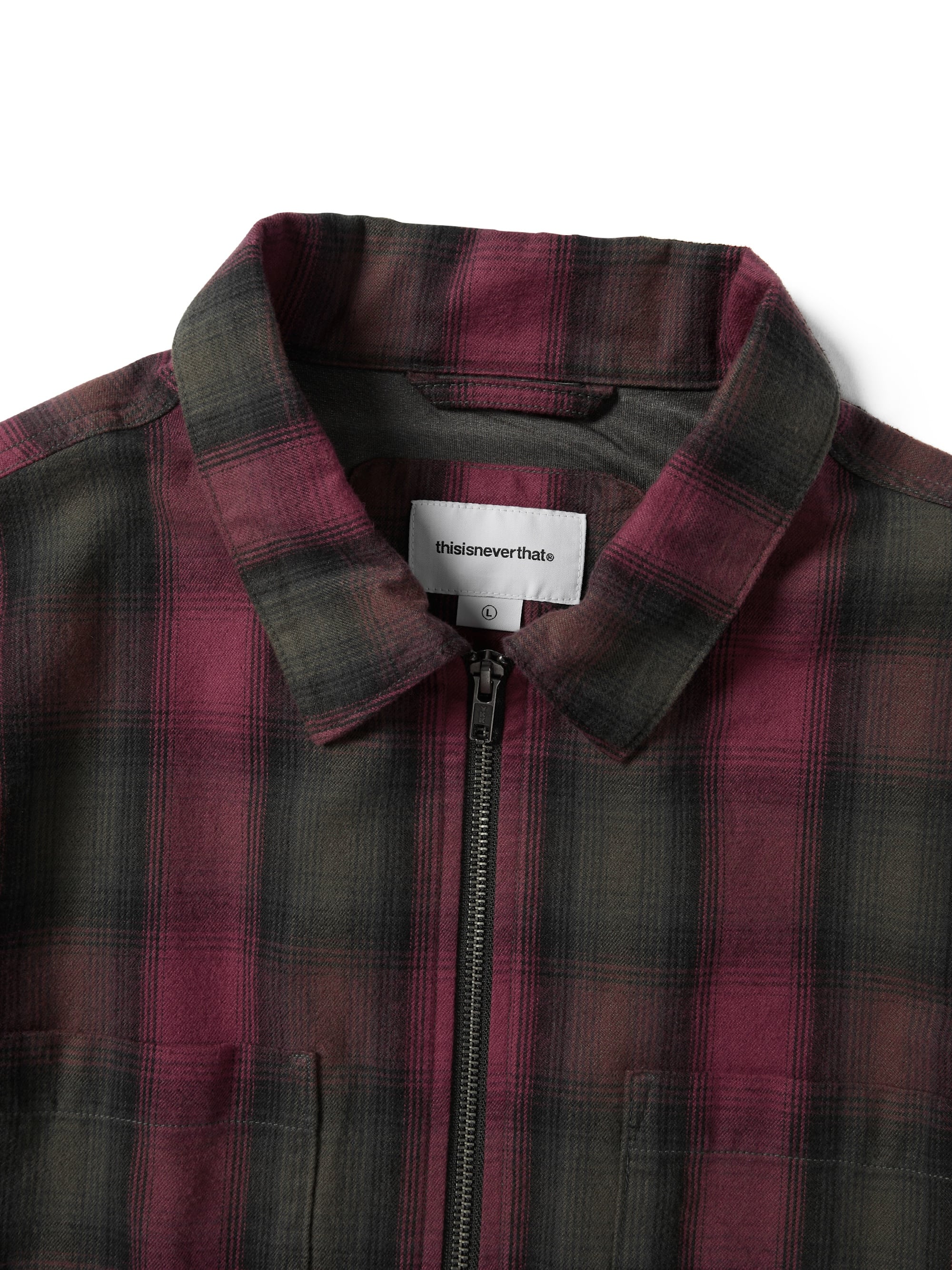 thisisneverthat - GORE-TEX WINDSTOPPER® Shaggy Check Shirt (Red) product image 2 | TRAB K-Fashion Australia