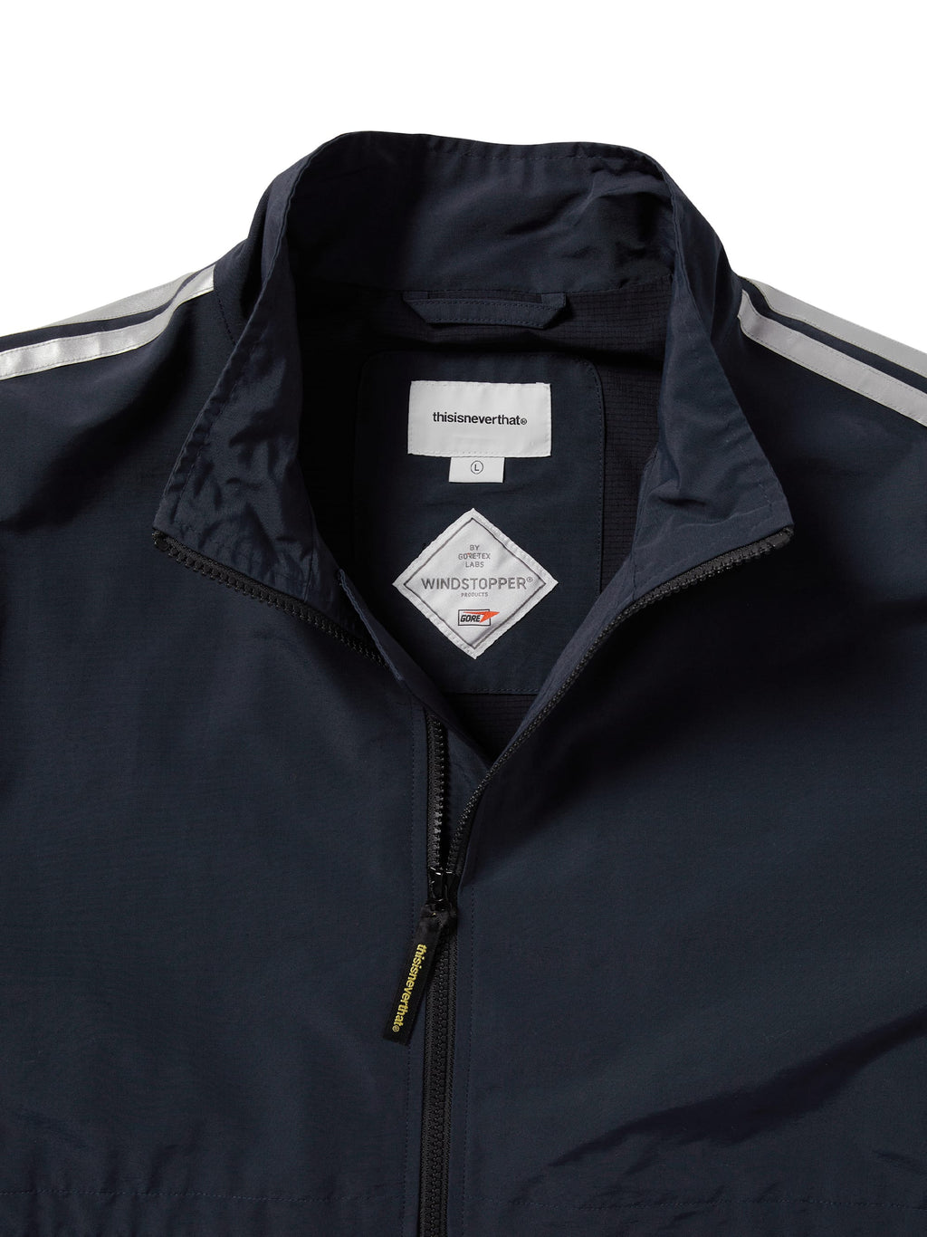 thisisneverthat - GORE-TEX WINDSTOPPER® Track Jacket (Navy) product image 2 | TRAB K-Fashion Australia