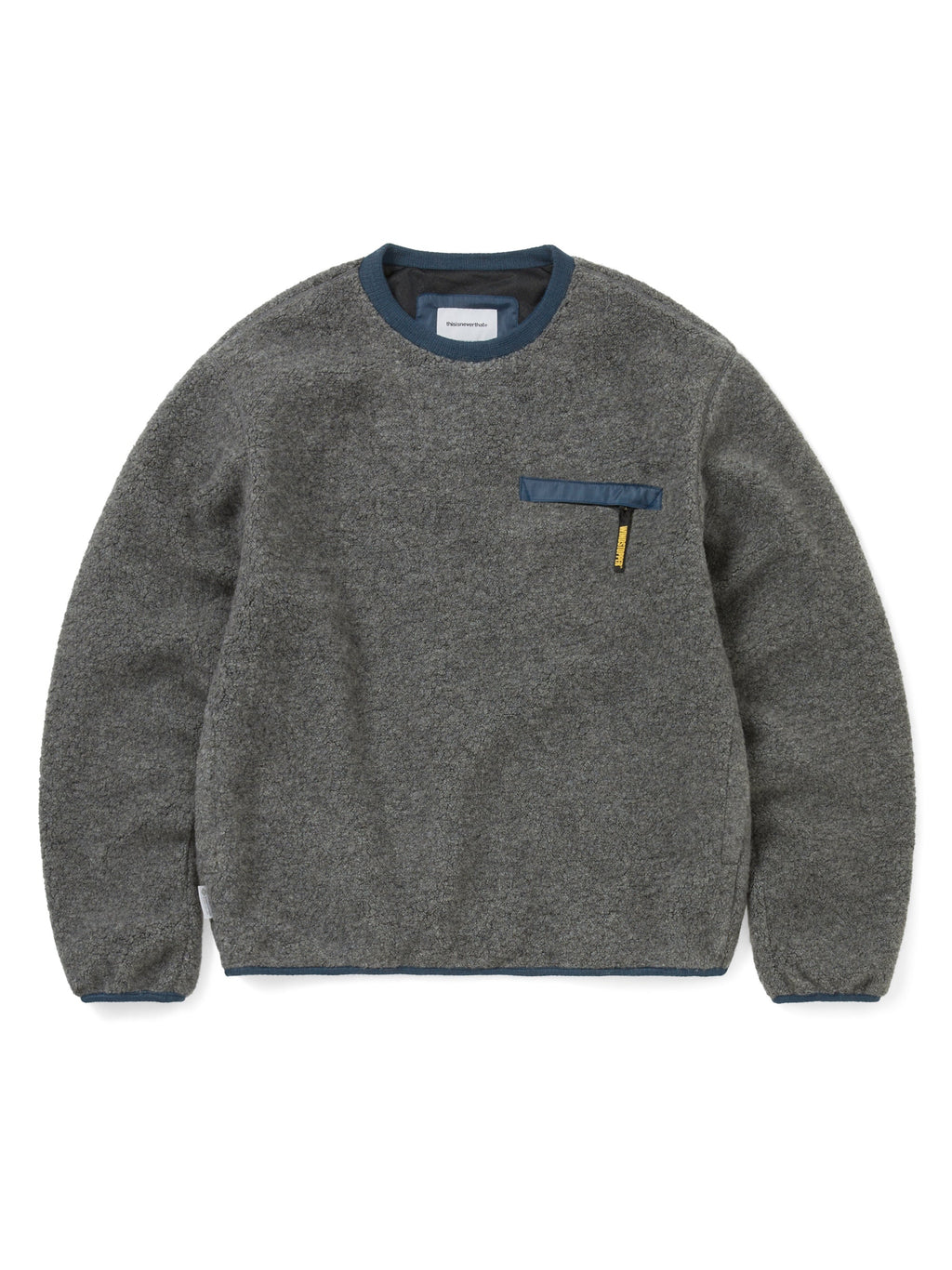 thisisneverthat - GORE-TEX WINDSTOPPER® Wool Fleece Crew (Grey) product image 1 | TRAB K-Fashion Australia