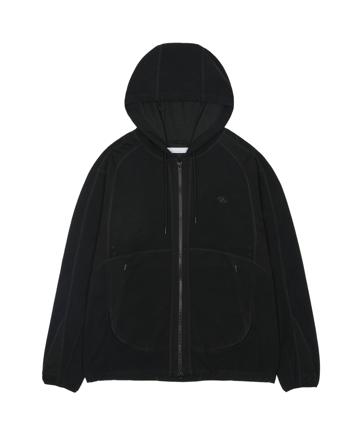 San San Gear - Grid Zip-Up Hoodie (Black) product image 1 | TRAB K-Fashion Australia