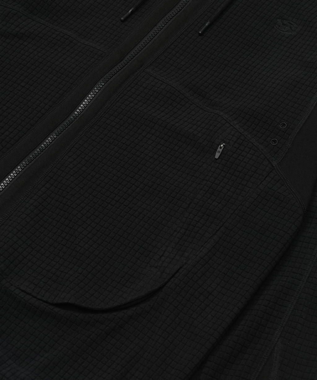San San Gear - Grid Zip-Up Hoodie (Black) product image 4 | TRAB K-Fashion Australia