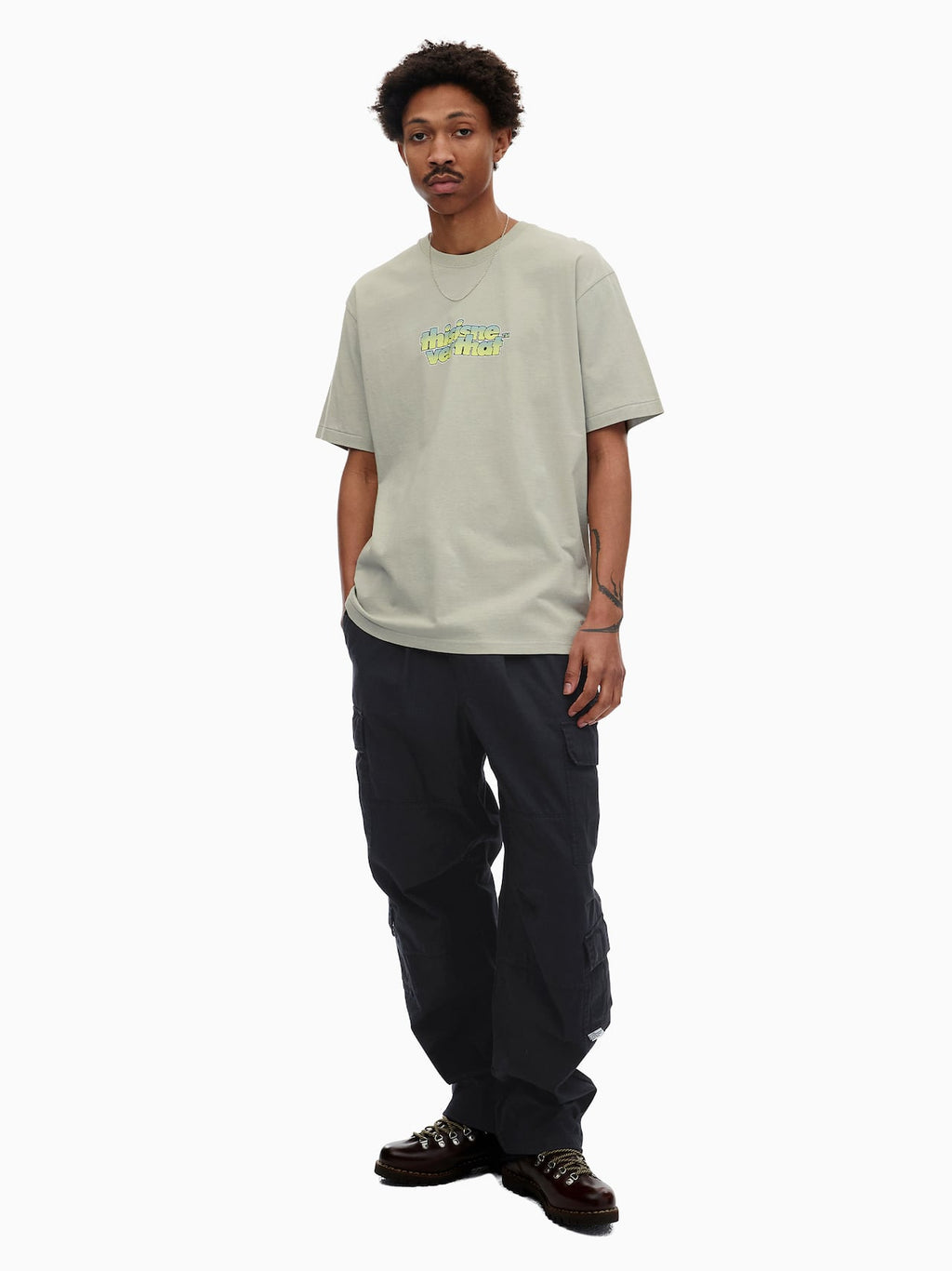 thisisneverthat - Gradient OL-Logo Tee (Stone) product image 4 | TRAB K-Fashion Australia