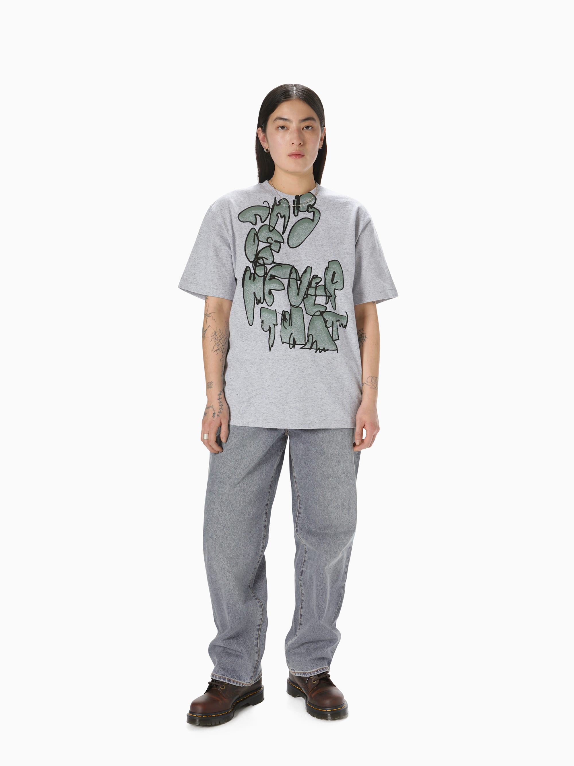 thisisneverthat - Graffiti Tee Heather (Grey) product image 5 | TRAB K-Fashion Australia