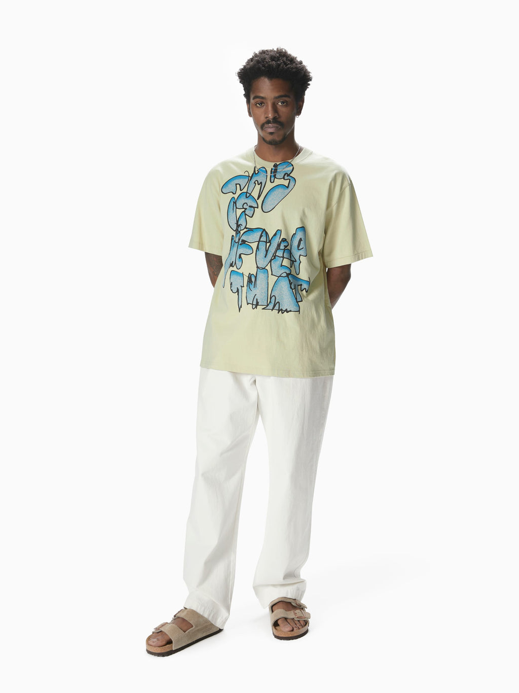 thisisneverthat - Graffiti Tee (Pale Lime) product image 4 | TRAB K-Fashion Australia