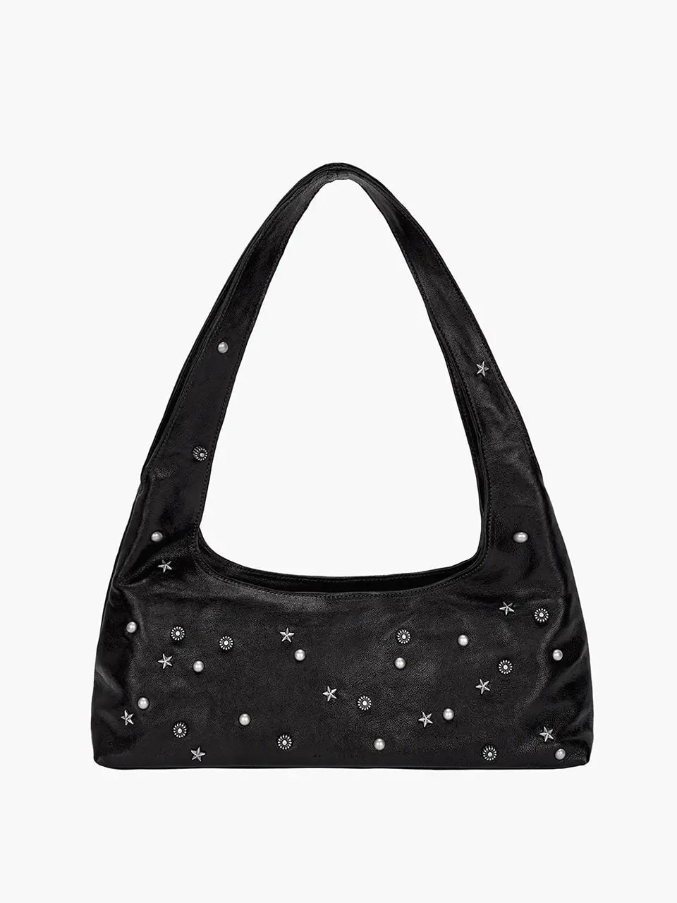 Marge Sherwood - Halter Hobo (Black Studded Washed Nappa) product image 1 | TRAB K-Fashion Australia
