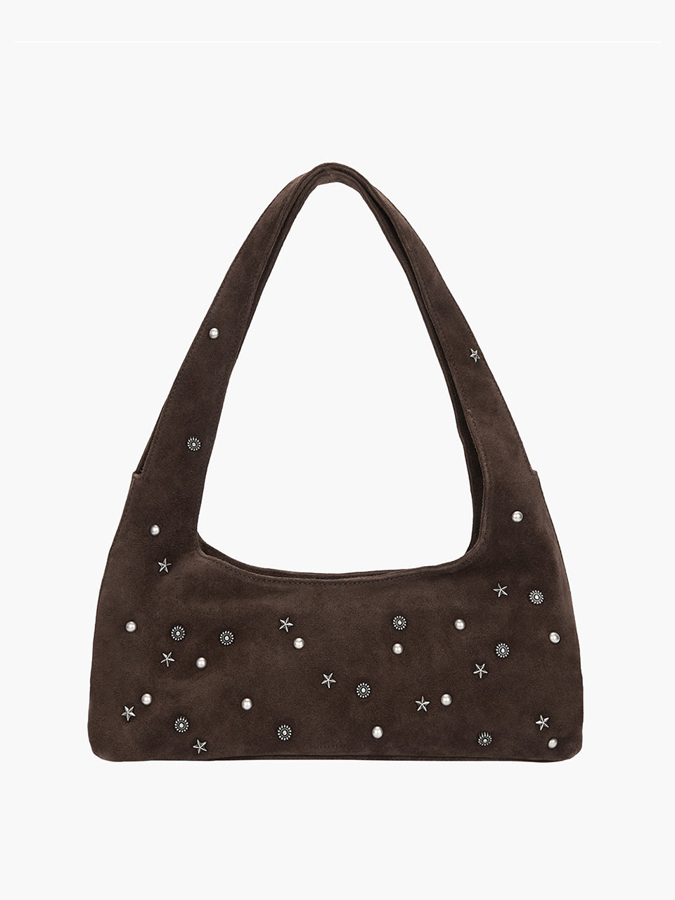 Marge Sherwood - Halter Hobo (Choco Brown Studded Suede) product image 1 | TRAB K-Fashion Australia