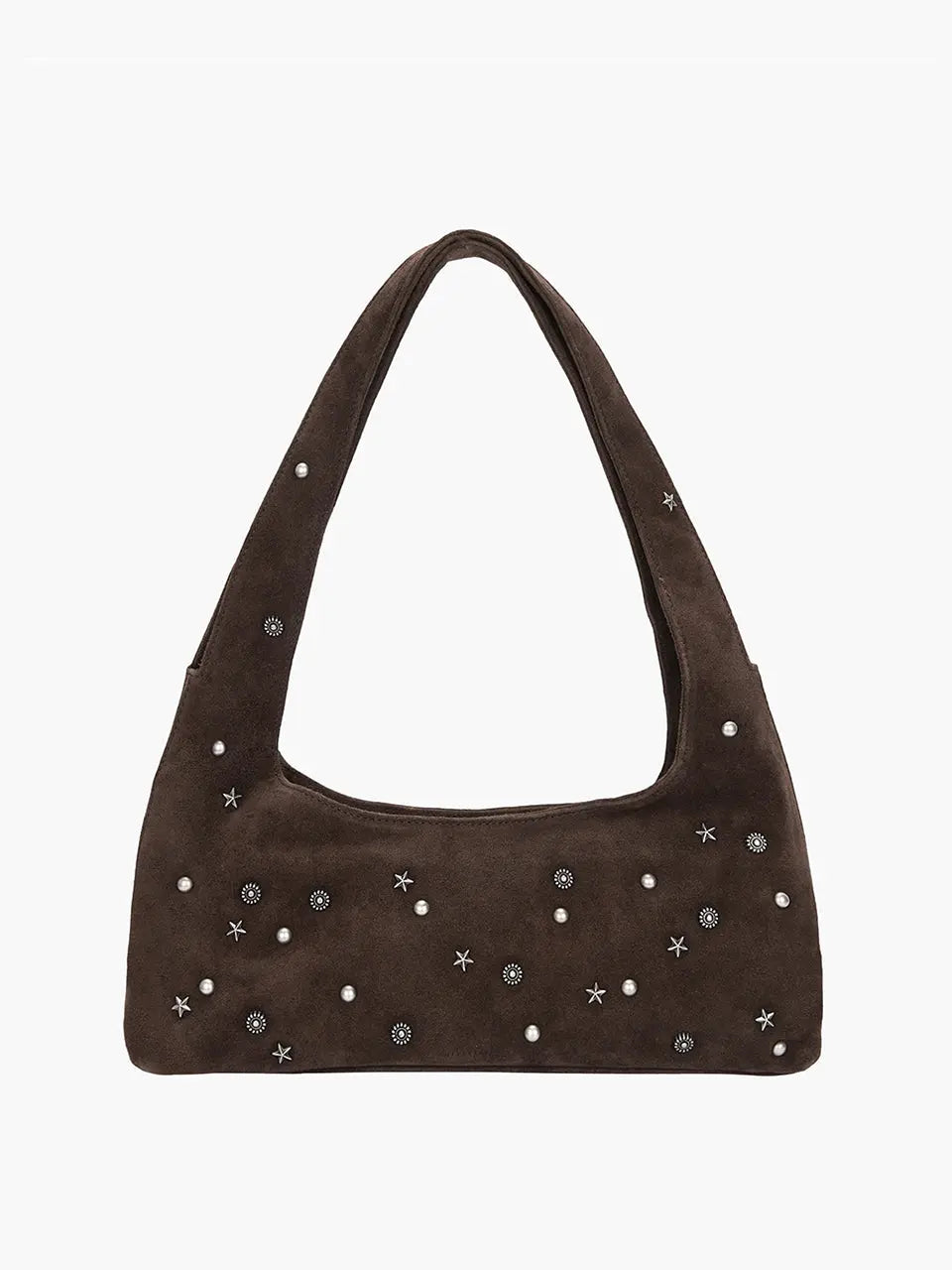 Marge Sherwood - Halter Hobo (Choco Brown Studded Suede) product image 1 | TRAB K-Fashion Australia