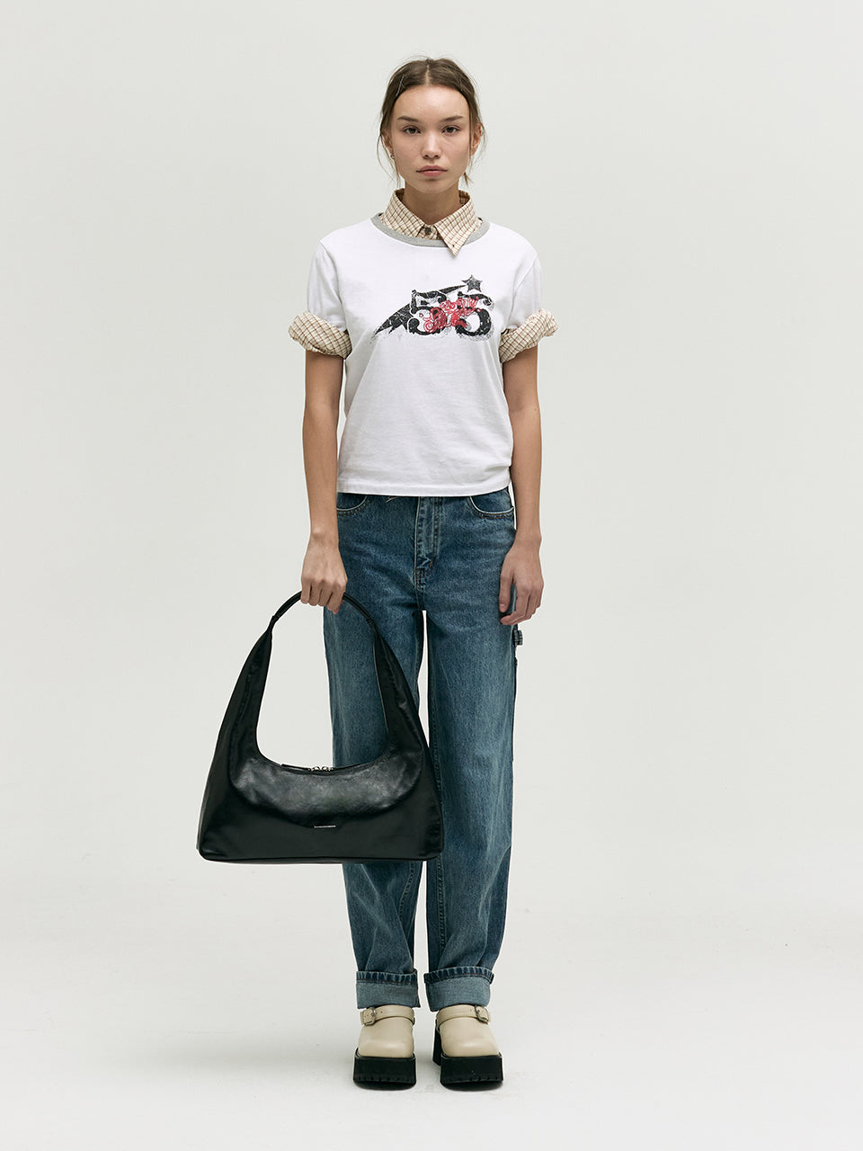 Marge Sherwood - Hobo Large (Black Glossy Plain) product image 3 | TRAB K-Fashion Australia