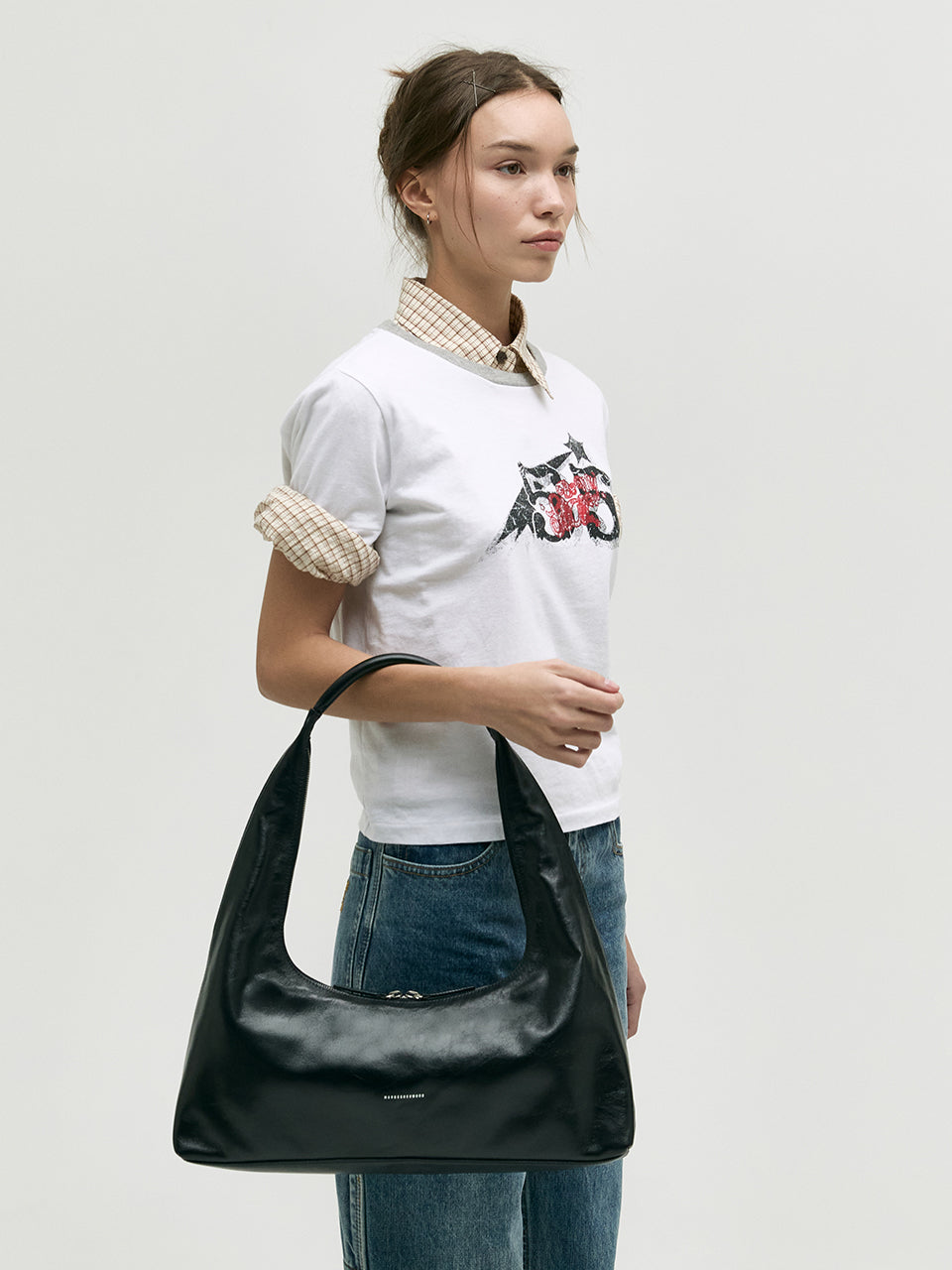 Marge Sherwood - Hobo Large (Black Glossy Plain) product image 2 | TRAB K-Fashion Australia