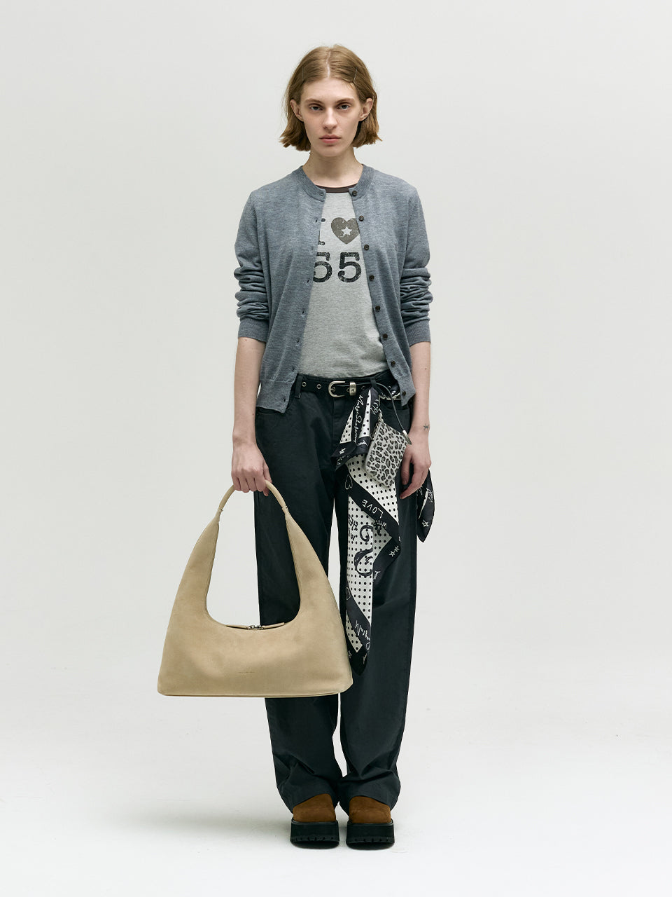 Marge Sherwood - Hobo Large (Nude Nubuck) product image 3 | TRAB K-Fashion Australia