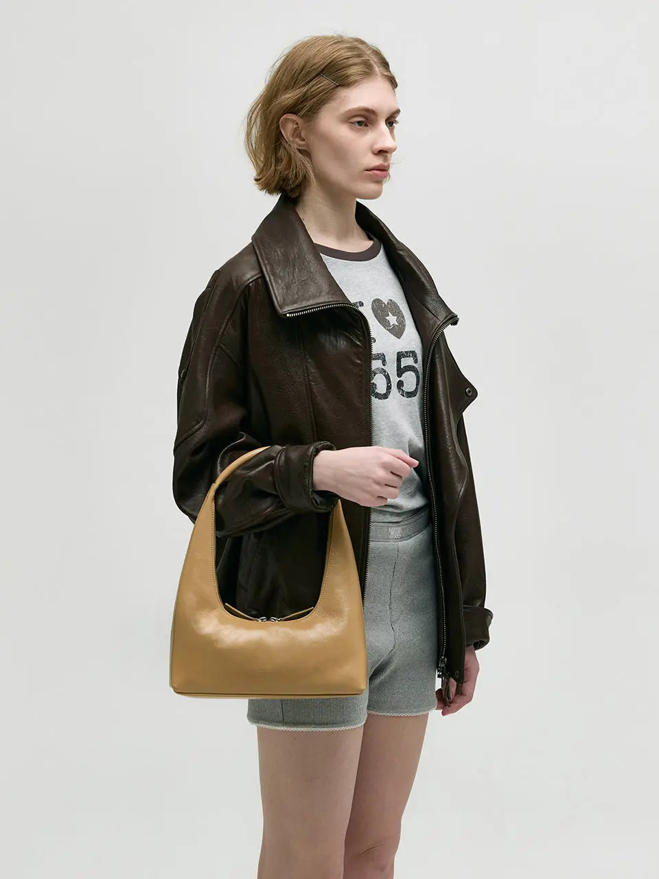 Marge Sherwood - Hobo Shoulder (Corn Yellow Crinkle) product image 2 | TRAB K-Fashion Australia