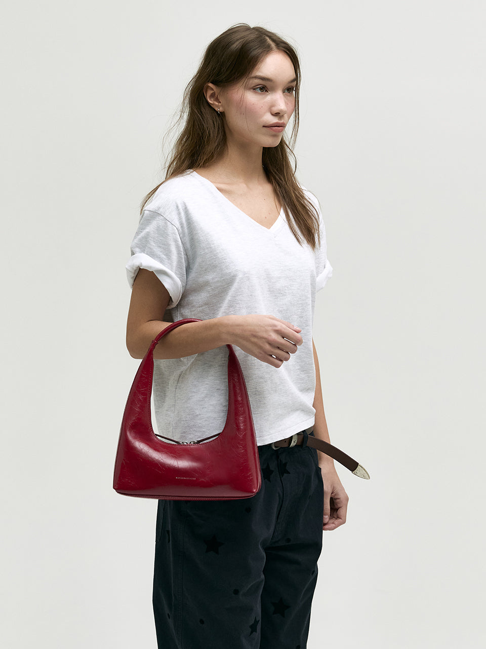 Marge Sherwood - Hobo Shoulder (Chili Crinkle) product image 5 | TRAB K-Fashion Australia