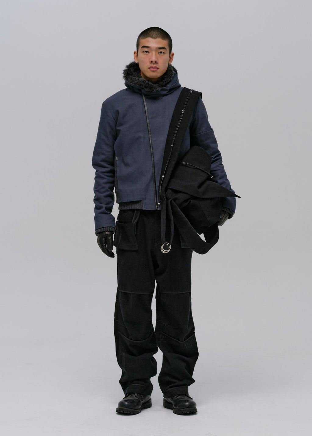 Hyein Seo - Double Hooded Jacket (Slate Grey) product image 1 | TRAB K-Fashion Australia