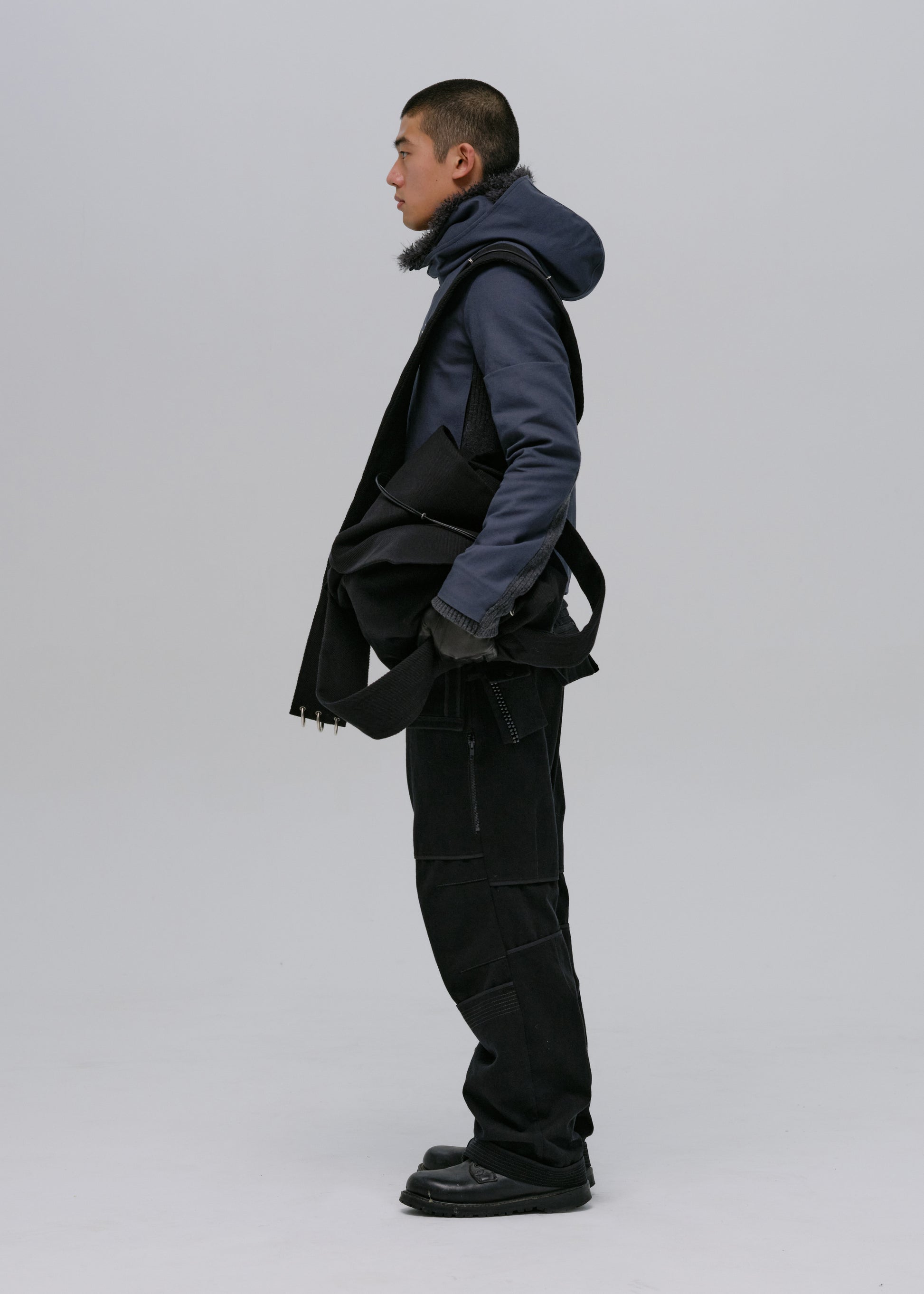 Hyein Seo - Double Hooded Jacket (Slate Grey) product image 3 | TRAB K-Fashion Australia