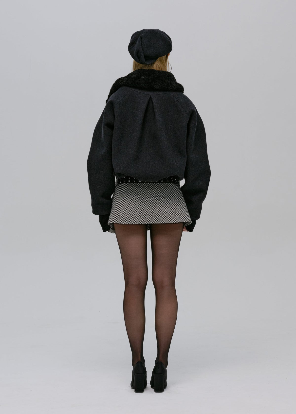 Hyein Seo - Wool Bomber Jacket (Black) product image 5 | TRAB K-Fashion Australia