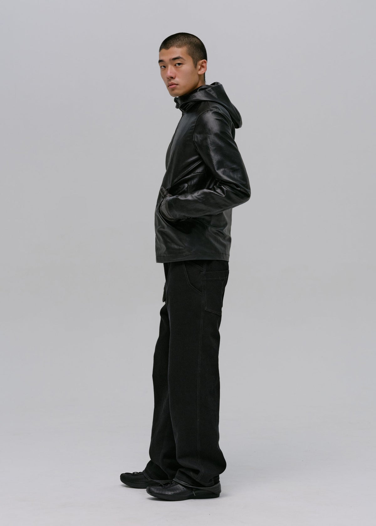 Hyein Seo - Hooded Zip Jacket (Black) product image 4 | TRAB K-Fashion Australia