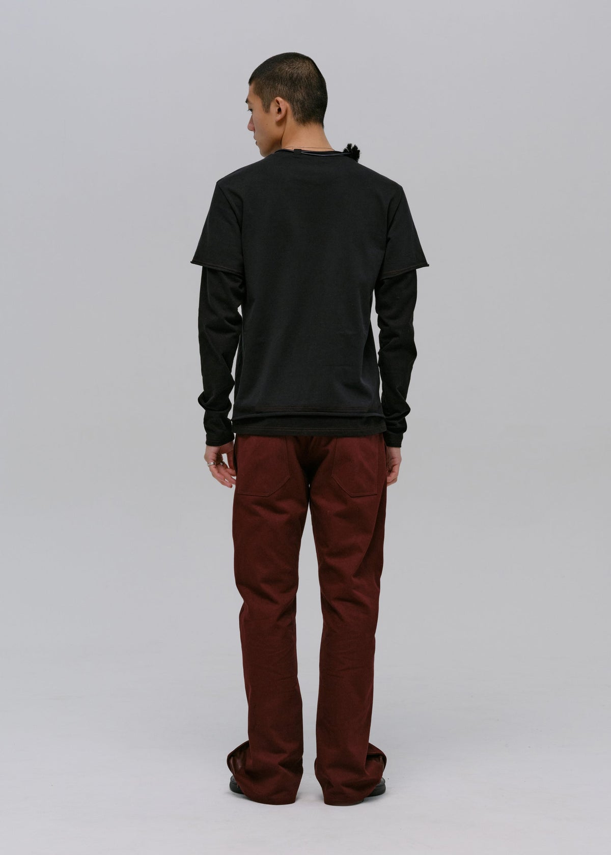Hyein Seo - Cinch-Back Pants (Burgundy) product image 8 | TRAB K-Fashion Australia