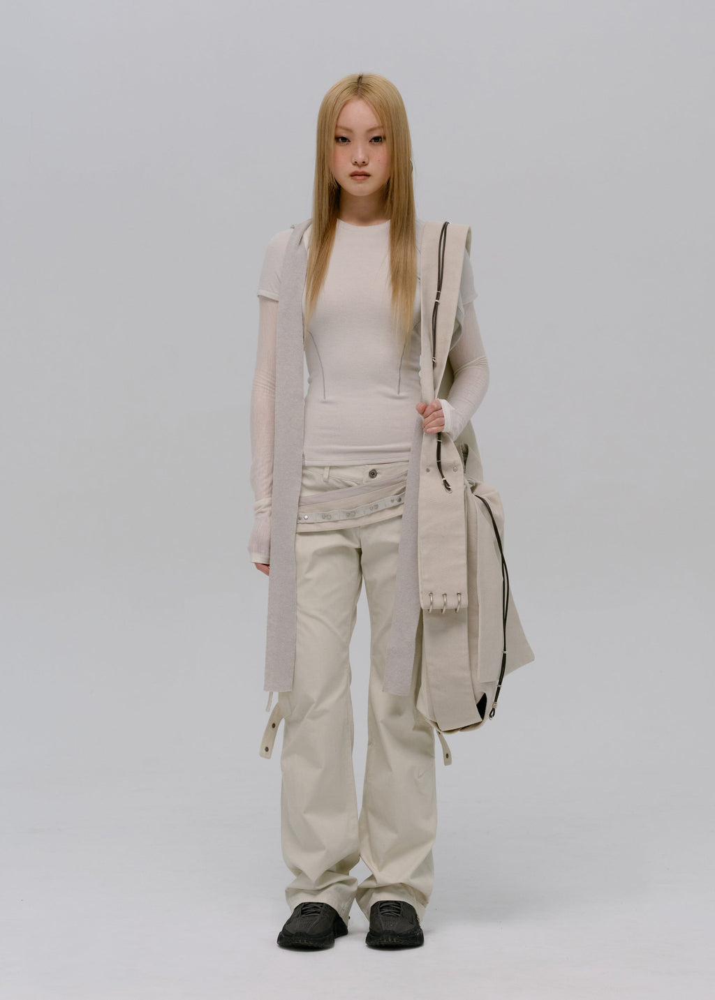 Hyein Seo - Low-Rise Pants (Ivory) product image 3 | TRAB K-Fashion Australia