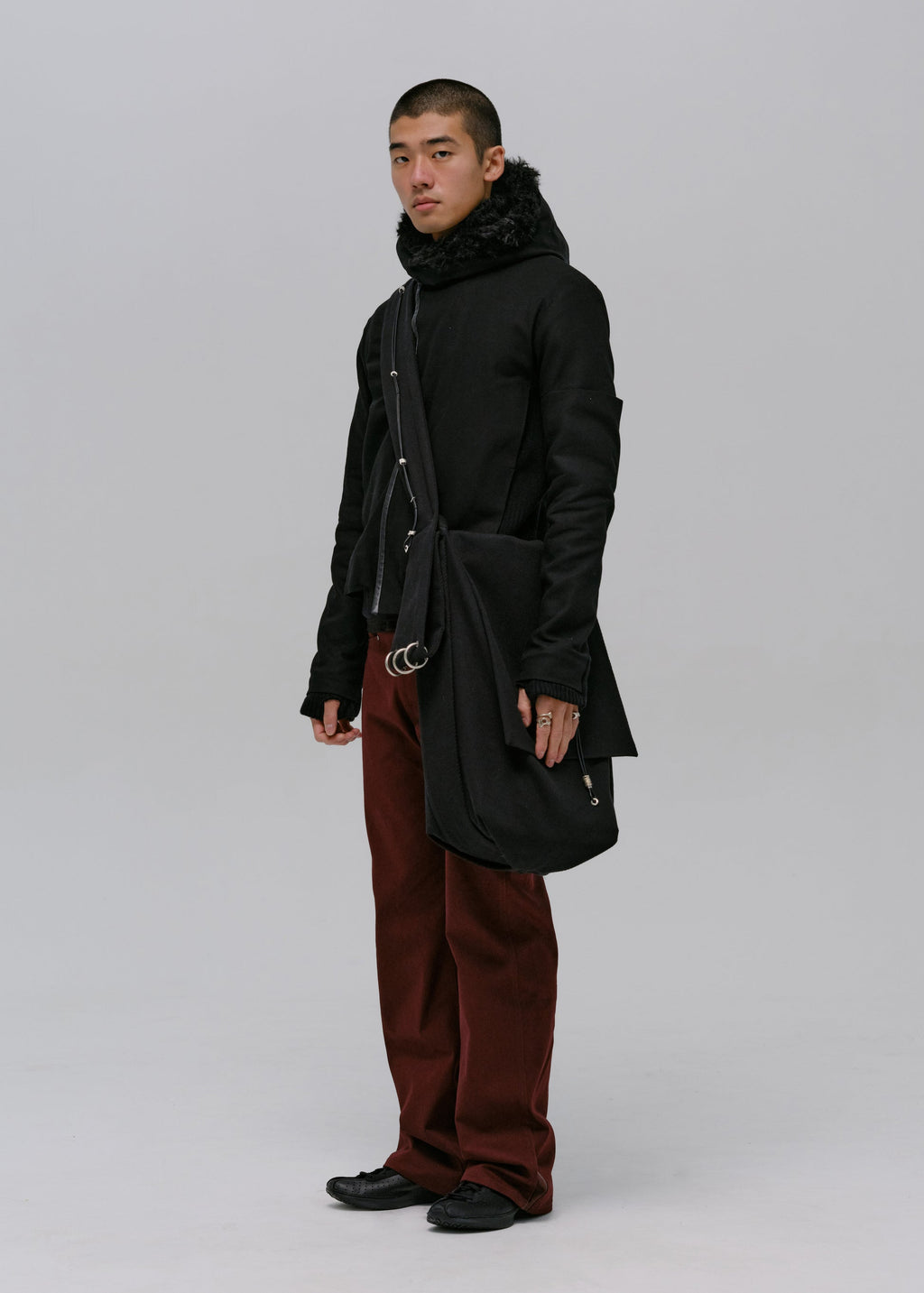 Hyein Seo - Double Hooded Jacket (Black) product image 5 | TRAB K-Fashion Australia
