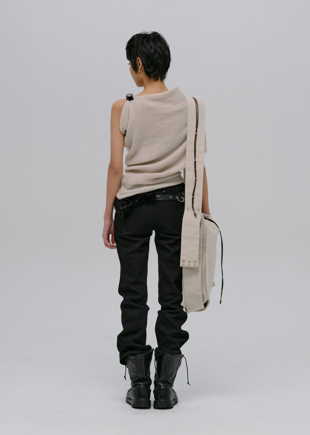 Hyein Seo - Asymmetric Knit Top (Ivory) product image 4 | TRAB K-Fashion Australia