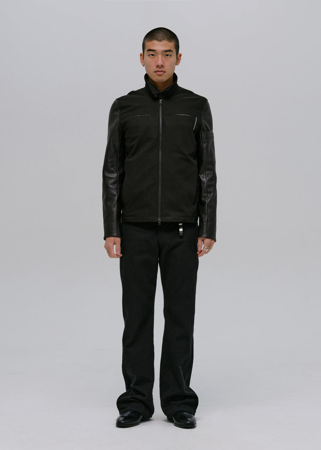 Hyein Seo - Leather-Trim Pants (Black) product image 6 | TRAB K-Fashion Australia