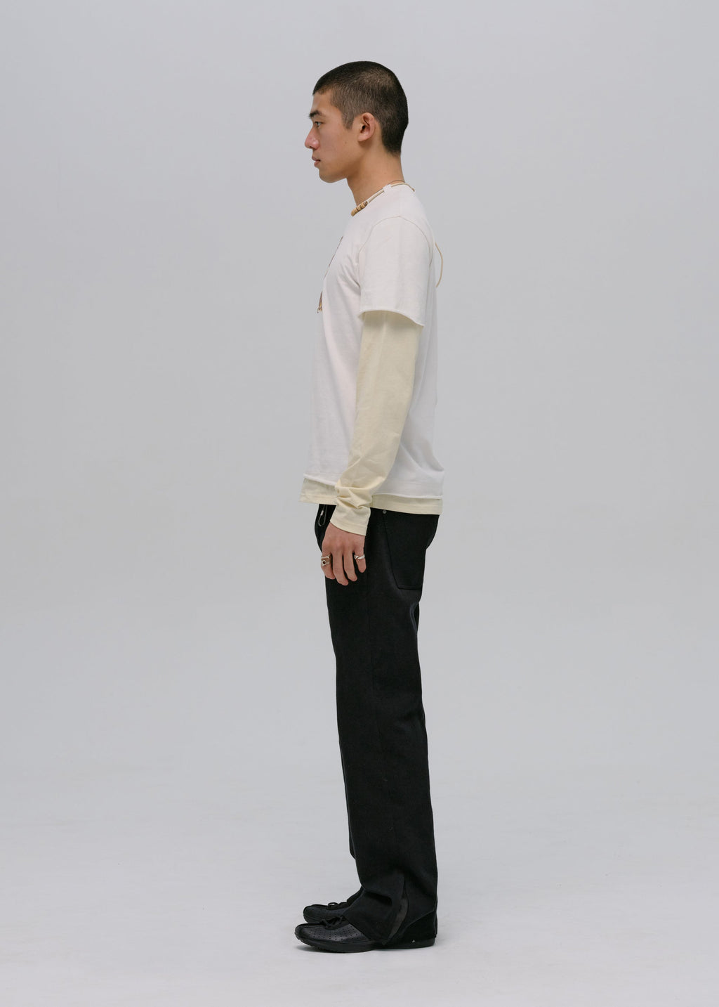 Hyein Seo - Graphic T-Shirt w/ Necklace (Ivory) product image 4 | TRAB K-Fashion Australia