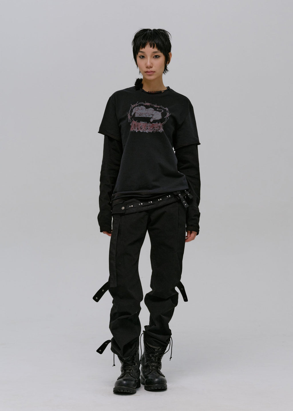 Hyein Seo - Low-Rise Pants (Black) product image 1 | TRAB K-Fashion Australia