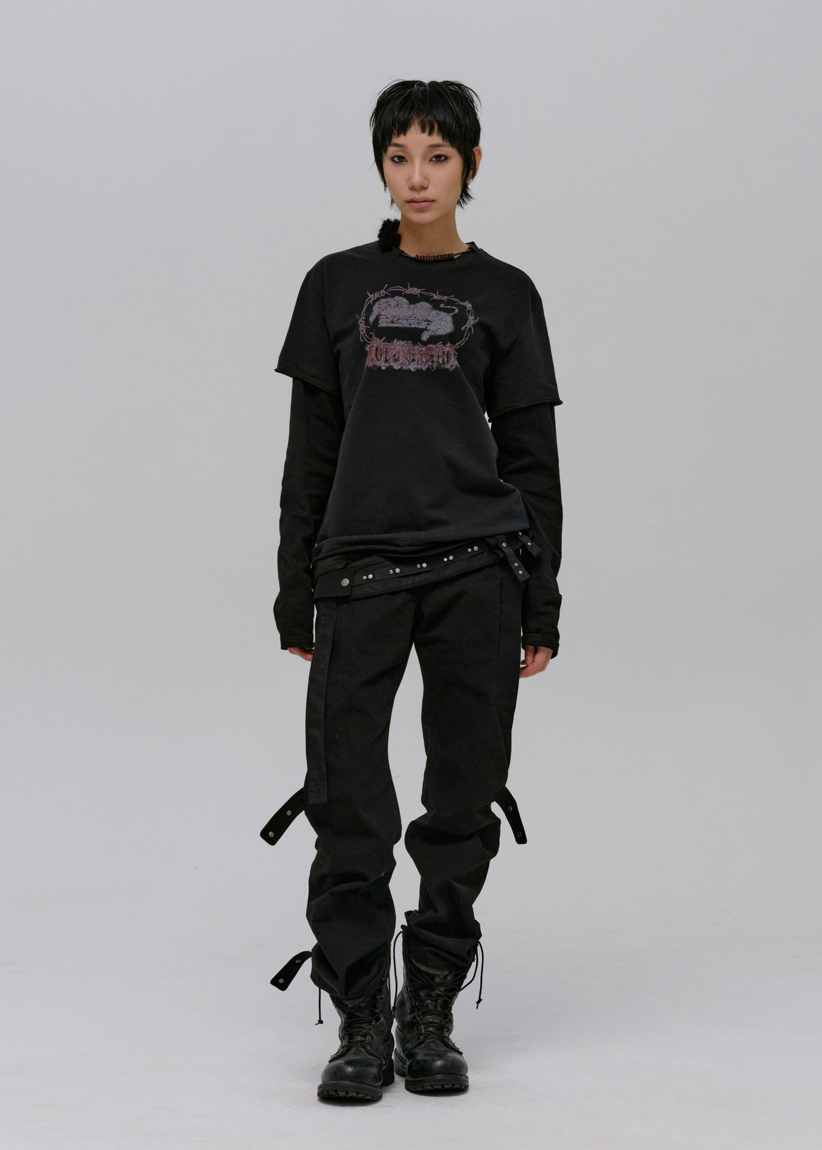 Hyein Seo - Low-Rise Pants (Black) product image 1 | TRAB K-Fashion Australia