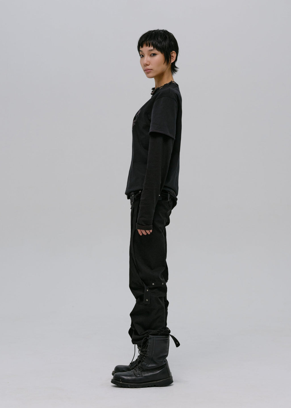 Hyein Seo - Low-Rise Pants (Black) product image 2 | TRAB K-Fashion Australia