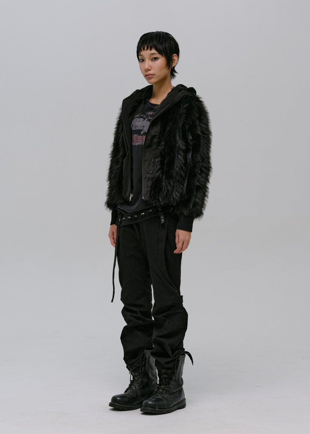 Hyein Seo - Reversible Fur Jacket (Black) product image 1 | TRAB K-Fashion Australia