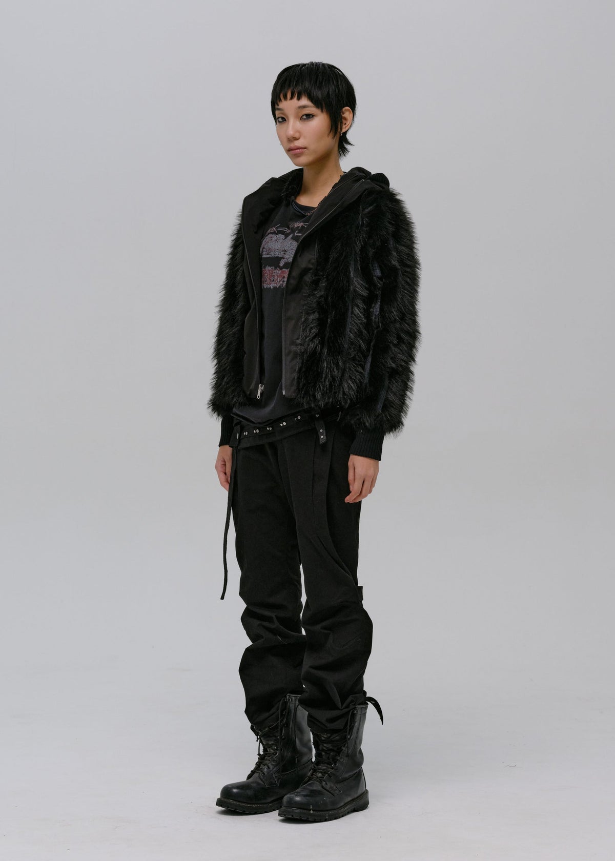 Hyein Seo - Reversible Fur Jacket (Black) product image 1 | TRAB K-Fashion Australia