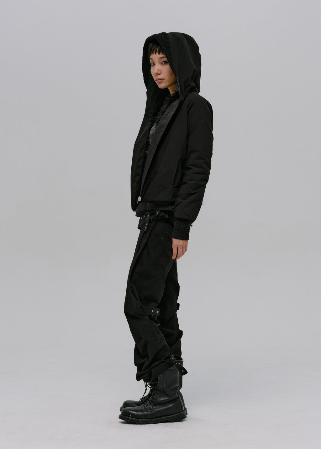 Hyein Seo - Reversible Fur Jacket (Black) product image 5 | TRAB K-Fashion Australia