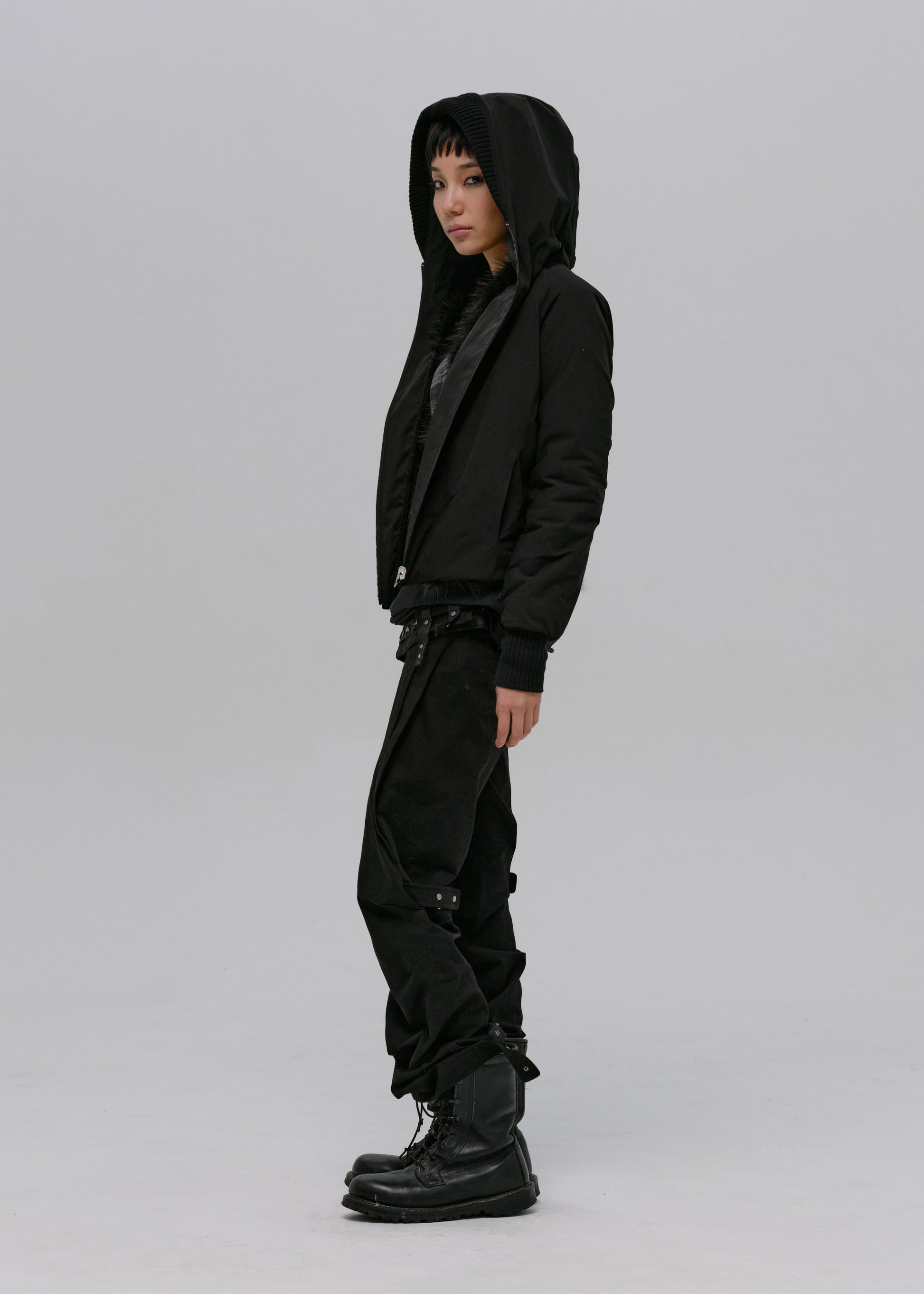 Hyein Seo - Reversible Fur Jacket (Black) product image 5 | TRAB K-Fashion Australia