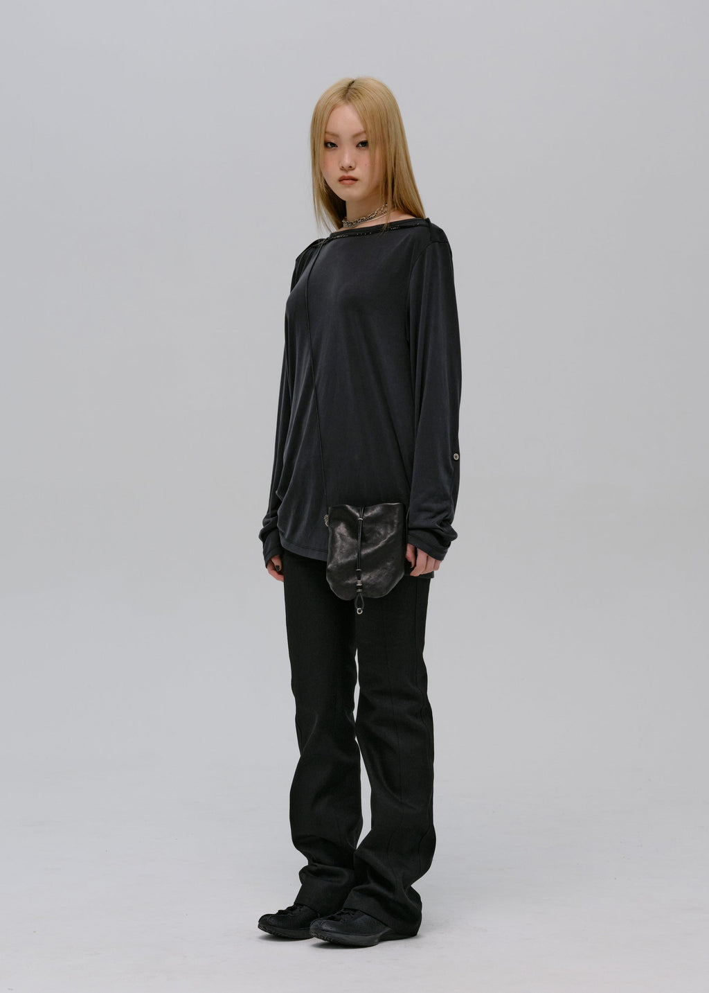Hyein Seo - Long Sleeve w/ Necklace (Black) product image 3 | TRAB K-Fashion Australia