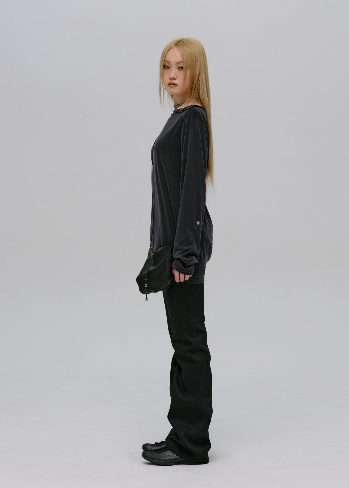 Hyein Seo - Long Sleeve w/ Necklace (Black) product image 4 | TRAB K-Fashion Australia