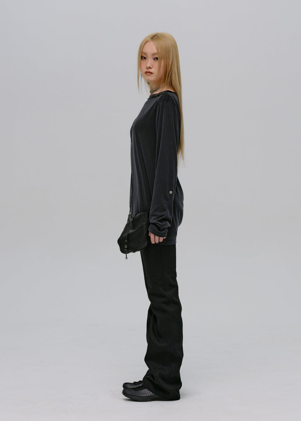 Hyein Seo - Leather Pouch Bag (Black) product image 4 | TRAB K-Fashion Australia