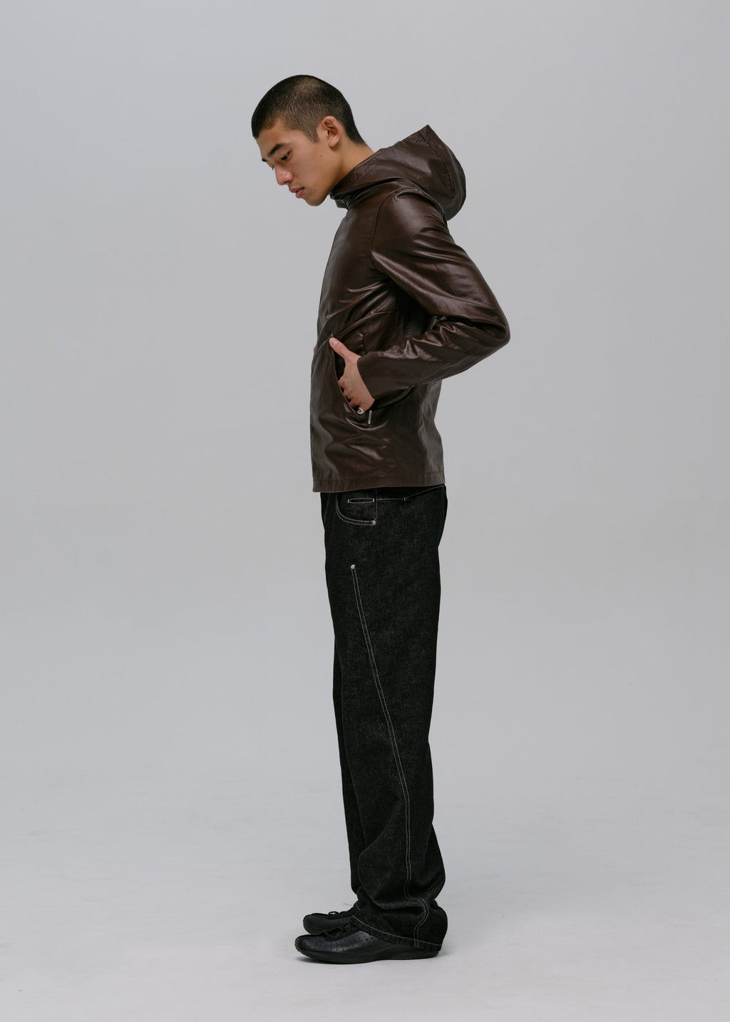 Hyein Seo - Hooded Zip Jacket (Brown) product image 3 | TRAB K-Fashion Australia