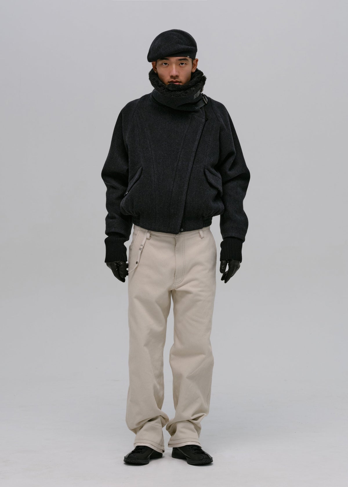 Hyein Seo - Wool Bomber Jacket (Black) product image 6 | TRAB K-Fashion Australia