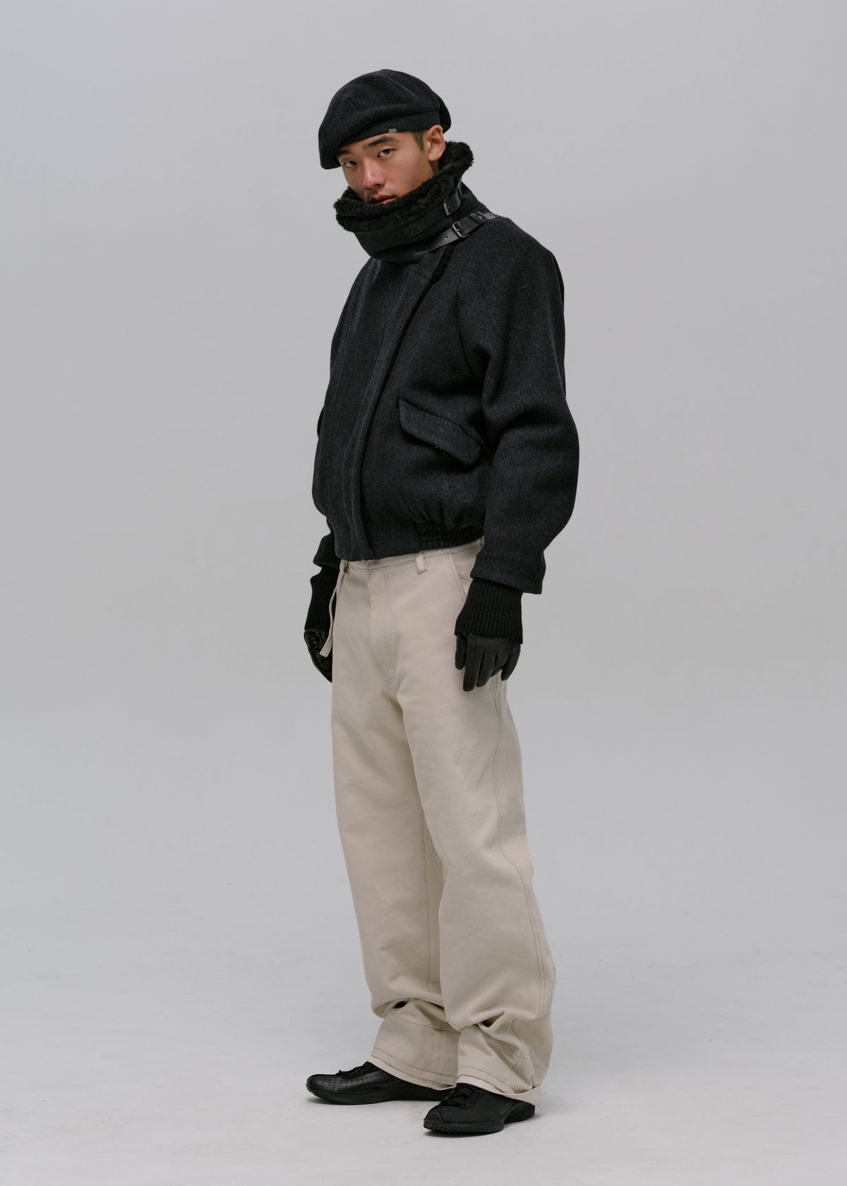 Hyein Seo - Wool Bomber Jacket (Black) product image 7 | TRAB K-Fashion Australia