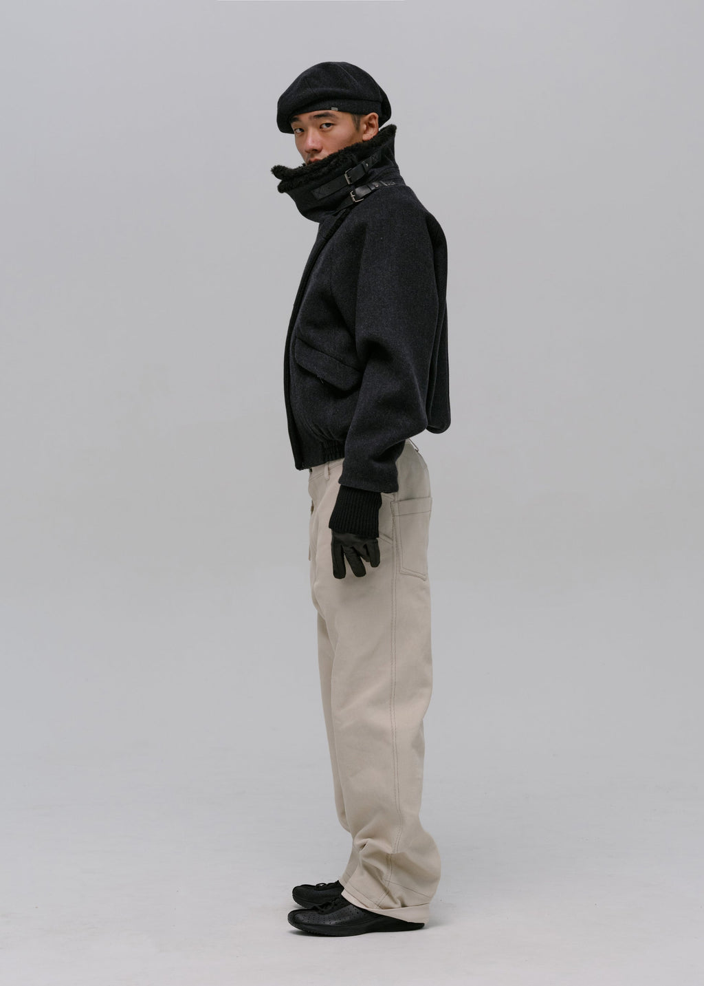 Hyein Seo - Wool Bomber Jacket (Black) product image 8 | TRAB K-Fashion Australia