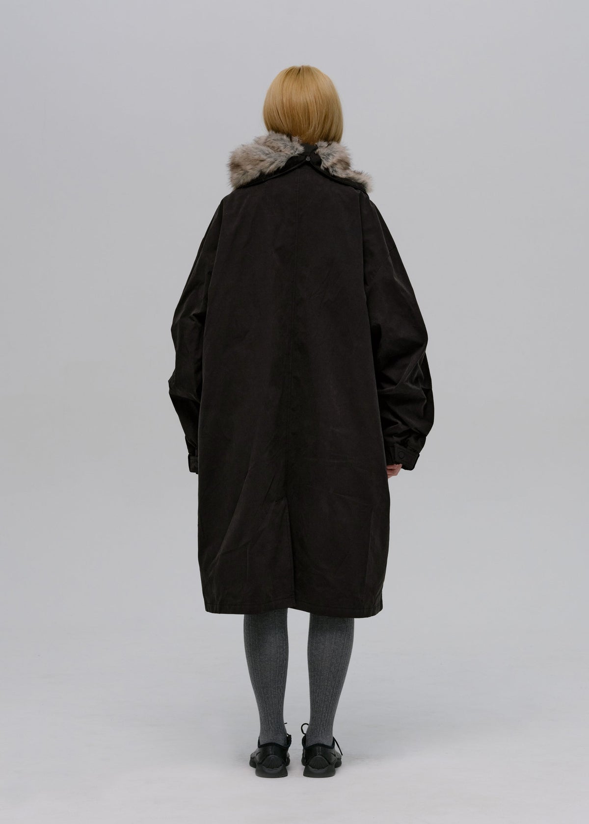 Hyein Seo - Field Parka w/ Detachable Fur Hoodie (Black) product image 10 | TRAB K-Fashion Australia