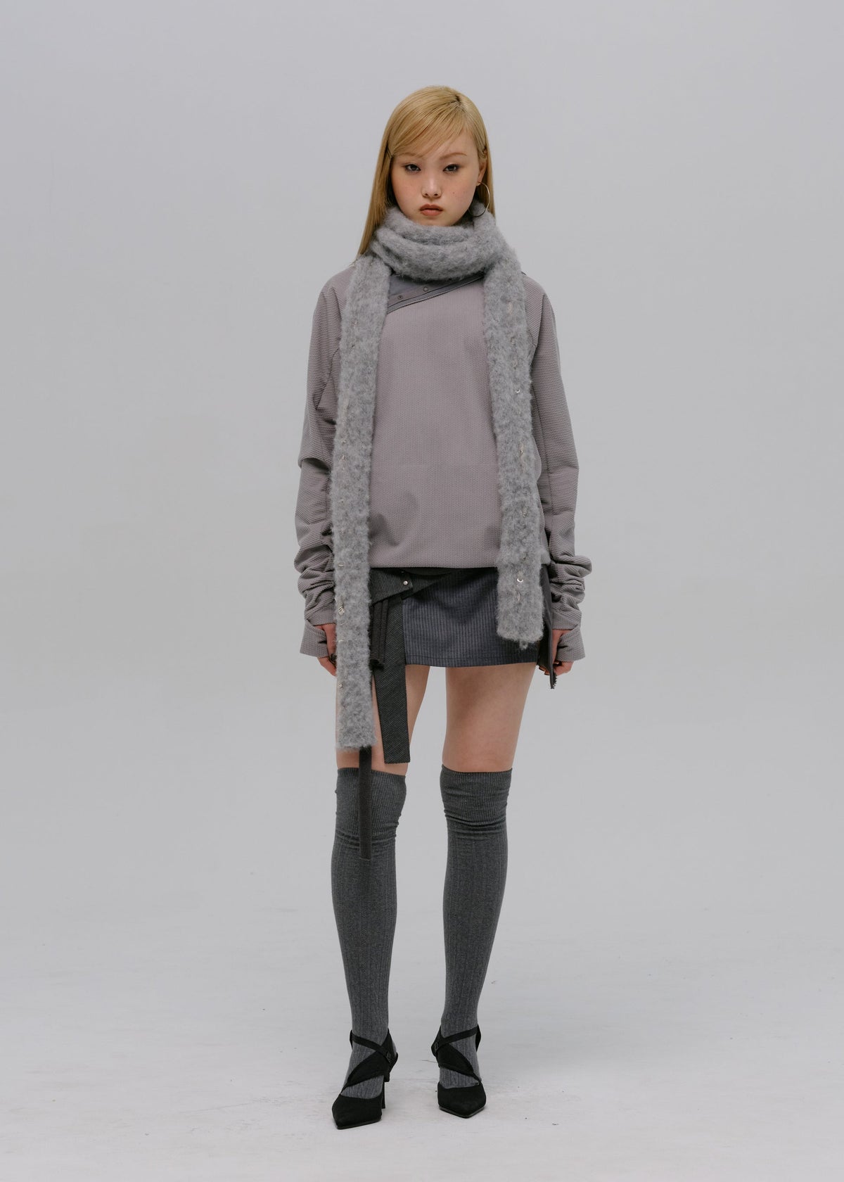 Hyein Seo - Alpaca Muffler (Soft Grey) product image 1 | TRAB K-Fashion Australia