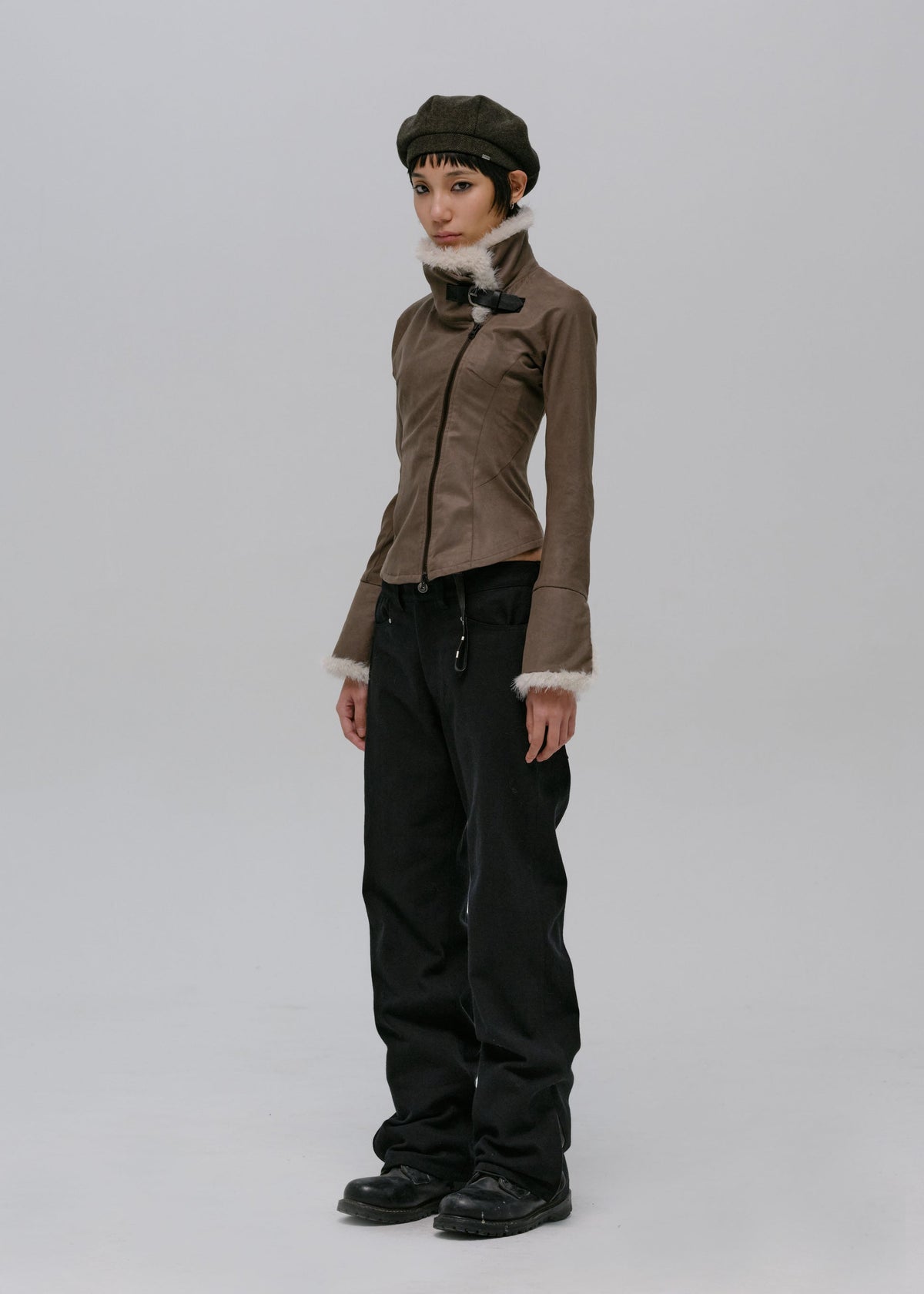 Hyein Seo - Wool Beret (Khaki) product image 5 | TRAB K-Fashion Australia