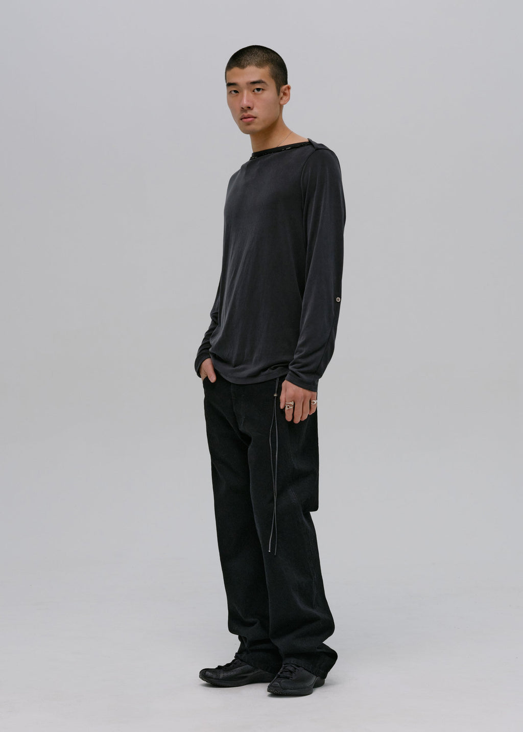 Hyein Seo - Long Sleeve w/ Necklace (Black) product image 7 | TRAB K-Fashion Australia