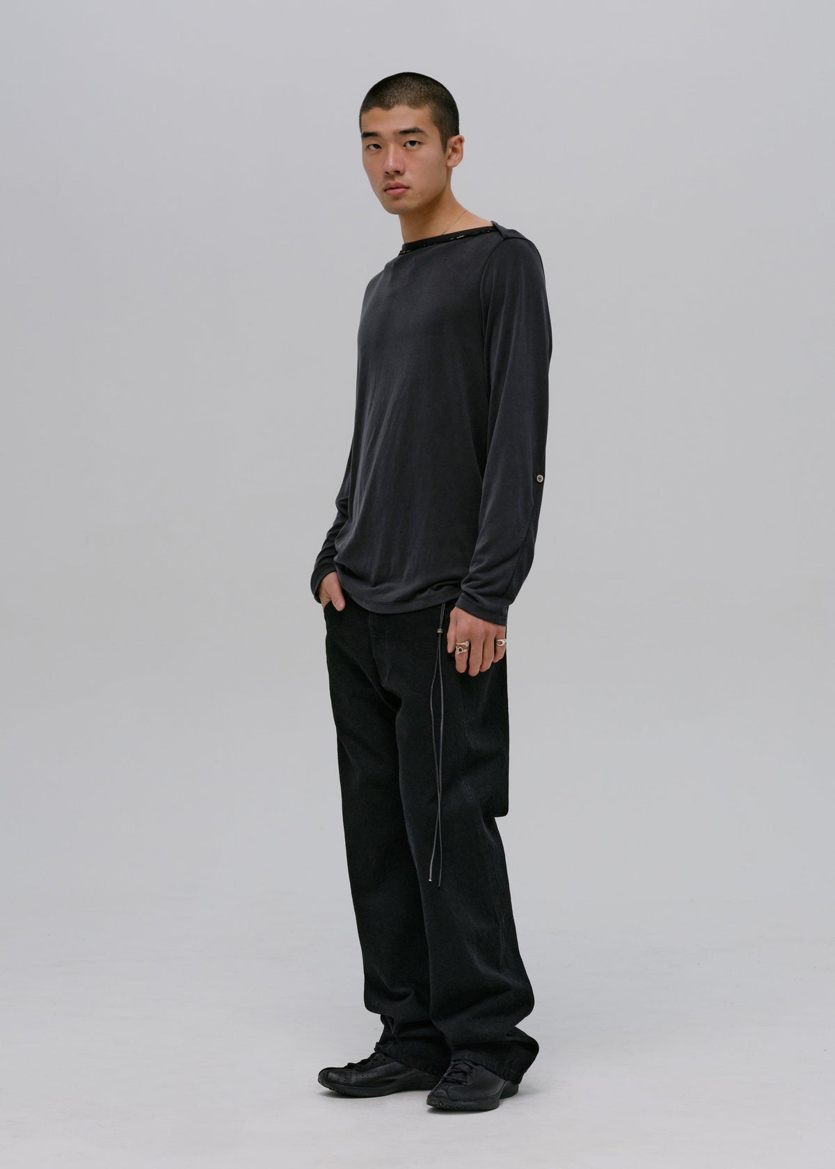 Hyein Seo - Long Sleeve w/ Necklace (Black) product image 7 | TRAB K-Fashion Australia